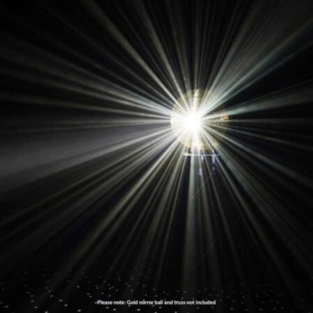 MIRRORBALL SU TOWER GLOBAL TRUSS con Tower americana nera H.200 cm
