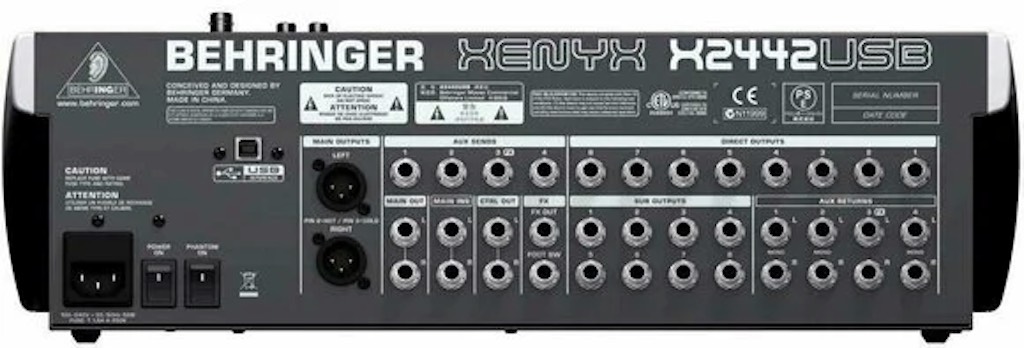 Behringer Xenyx X2442 USB Case Bundle